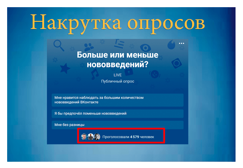 Накрутка опросов Вконтакте - Likeinsta.io